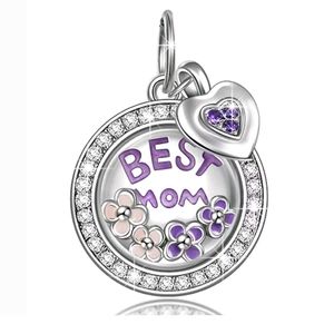 Pandora Best Mom" Locket Charms 925 Sterling Sil